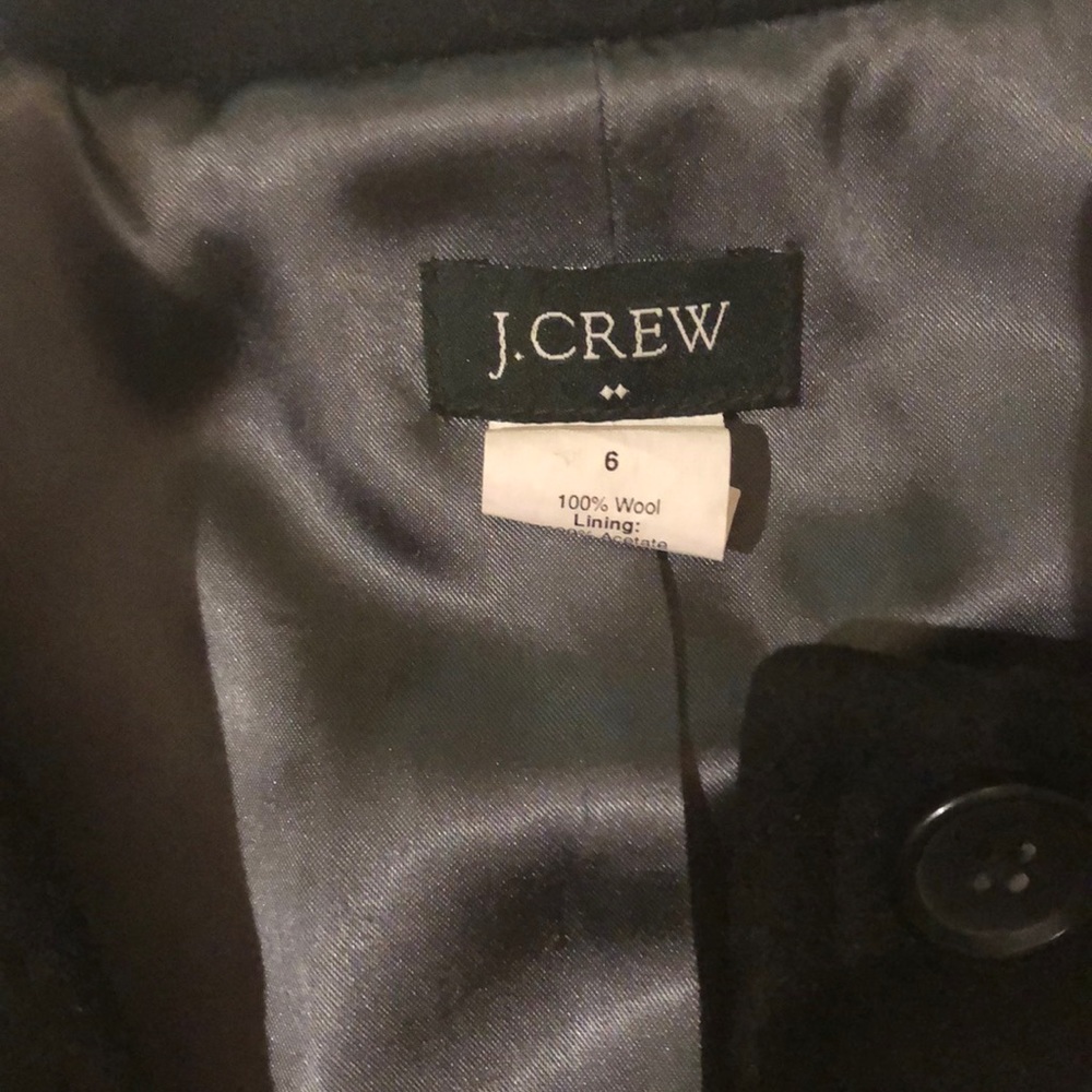 J.Crew lined black wool coat - Picture 2 of 3